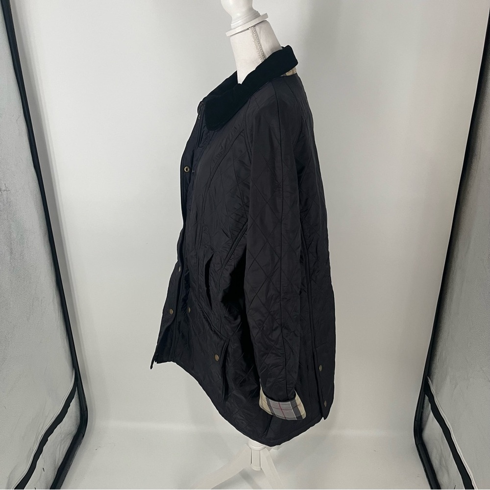 Barbour Black Beadnell Polarquilt Jacket 2X Plus Size NWT Women's Tartan Lined - Picture 9 of 13